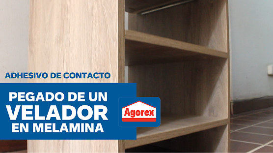 Pegado de un velador en melamina